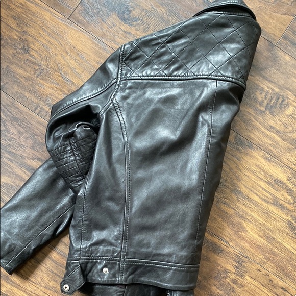 Lucky Brand Black Leather Jacket - Picture 7 of 8